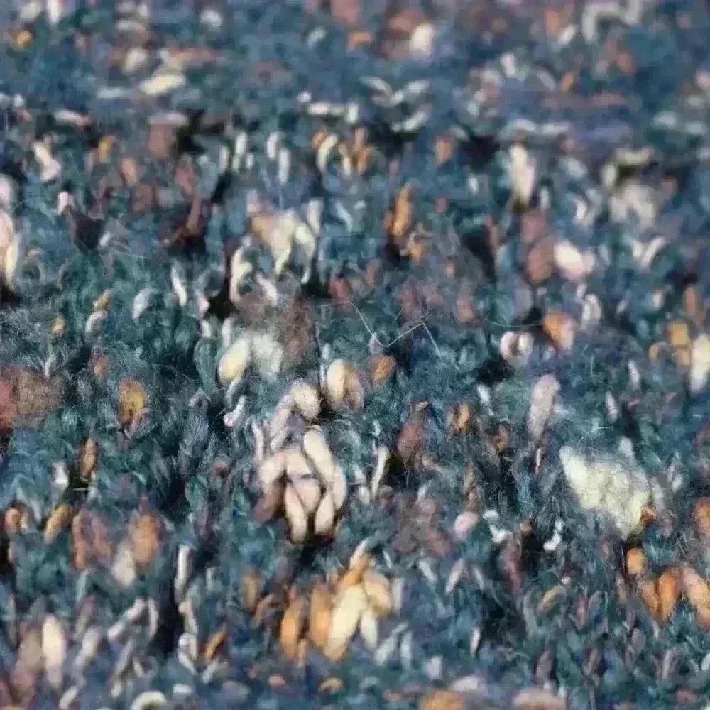 HINGE Knit Crochet Bohochic Teal Peplum Wool Mohair Sweater Women Small - Picture 5 of 9